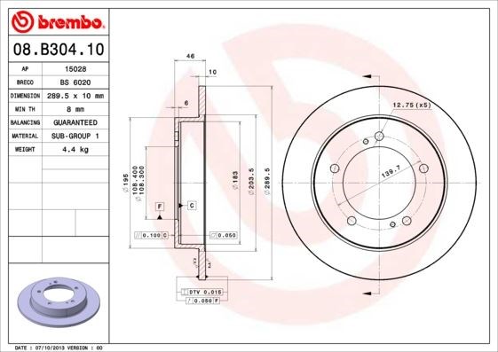 Suzuki Jimny Ön Fren Diski Düz BREMBO