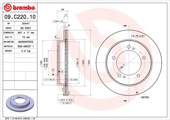 Suzuki Ön Fren Diski Standard BREMBO