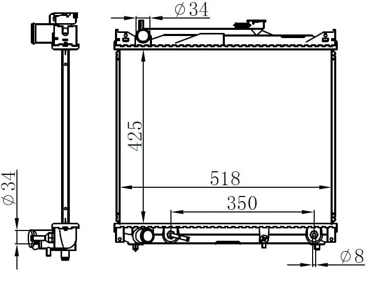 Suzuki Grand Vitara Radyatör [Klimasız, Otomatik] ORIS