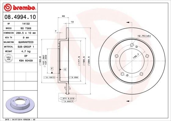 Suzuki Ön Fren Diski Standard BREMBO
