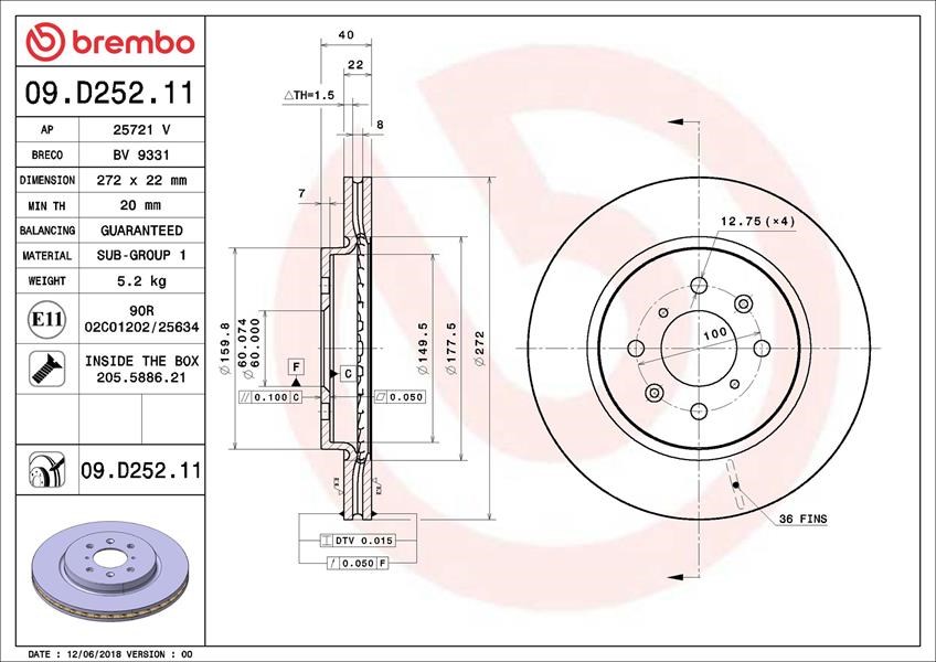 Suzuki Swift Ön Fren Diski Çiftli Paket - Boyalı, Delikli BREMBO