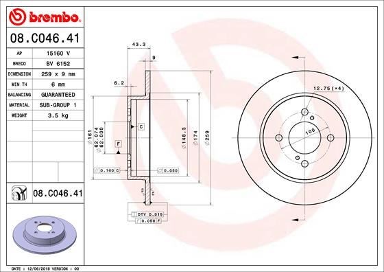 Suzuki Arka Fren Diski UV Coated BREMBO