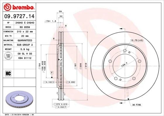 Suzuki Grand Vitara Ön Fren Diski Hava Kanallı BREMBO