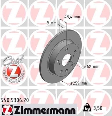 Suzuki SX4 S-Cross Arka Fren Diski Dolu Tip ZIMMERMANN