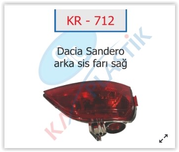 Renault Symbol Megane 4 Sandero Joy Model Arka Sis Far Lambası Sağ KAYA