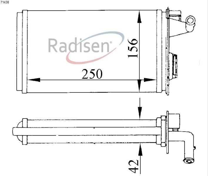 Fiat Tempra Kalorifer Radyatörü RADISEN