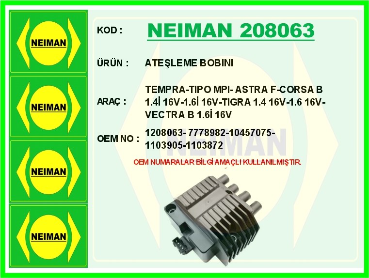 Fiat Tempra Ateşleme Bobini BESCHER
