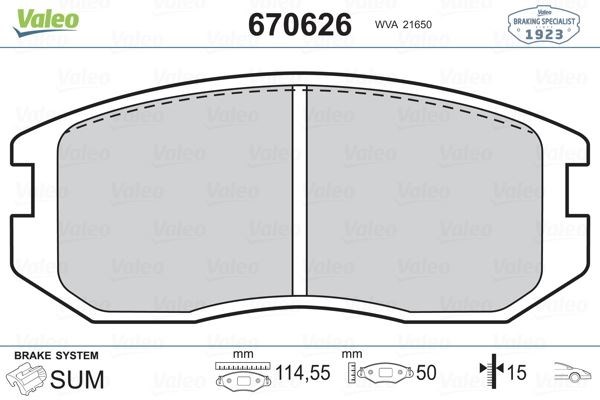 Daihatsu Terios Ön Fren Balatası VALEO
