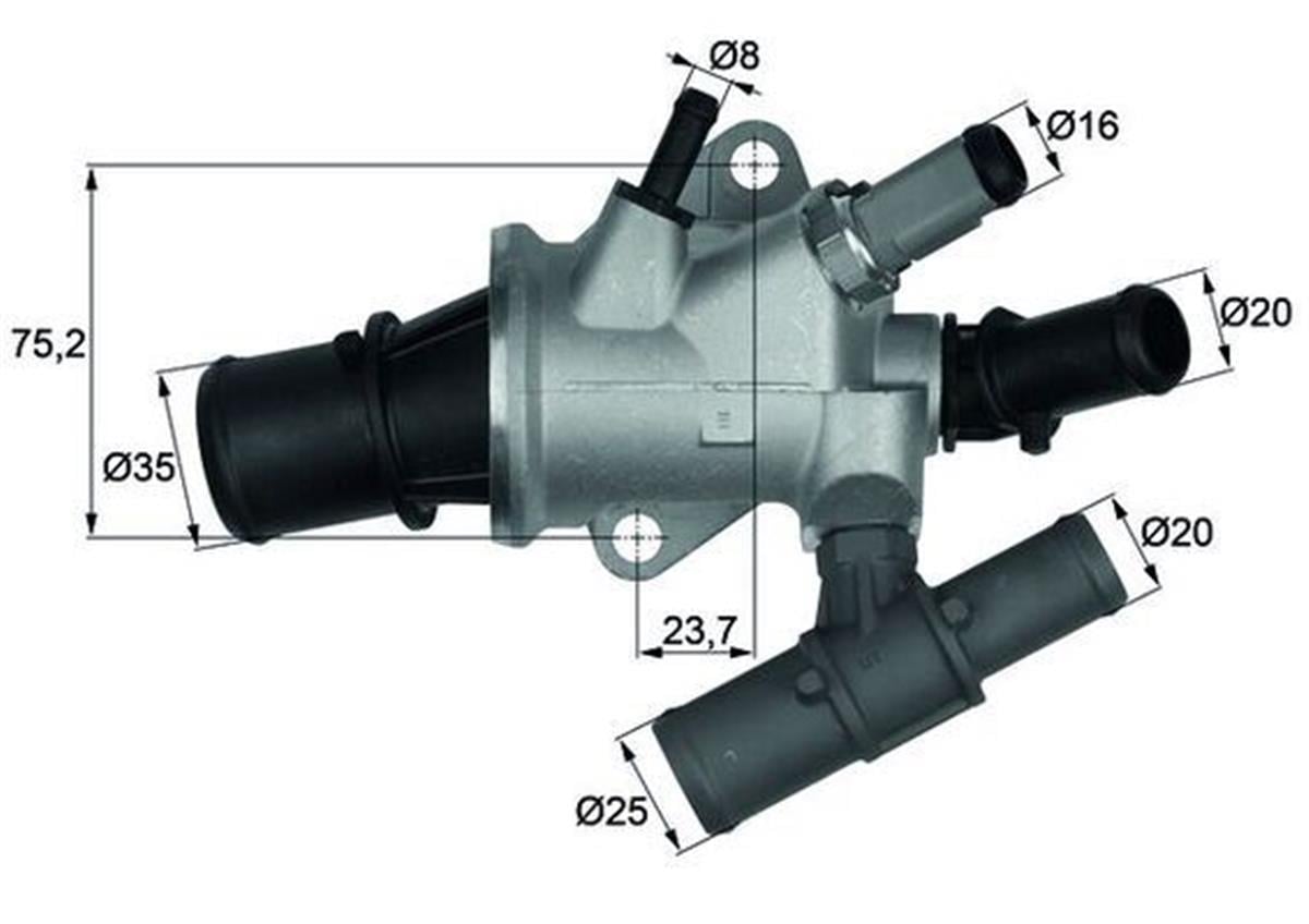 Termostat Komple Doblo-Stilo-Marea-Bravo-Brava-147-156-166-Lybra 1.9 Jtd 88C