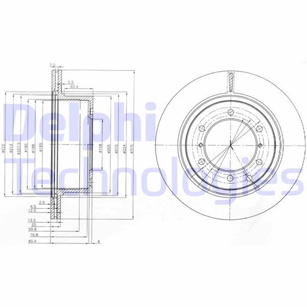 Hyundai Terracan Arka Fren Diski Delikli DELPHI