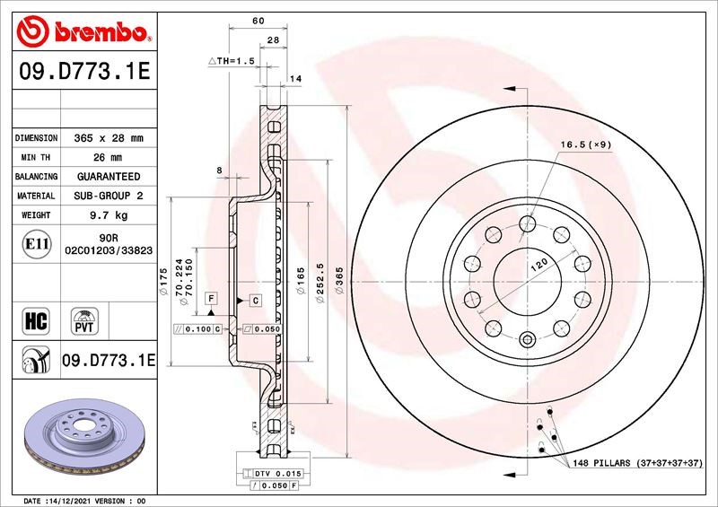 Tesla Model S Fren Diski ve Balata Seti BREMBO