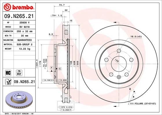 Tesla Model S Ön Fren Diski BREMBO