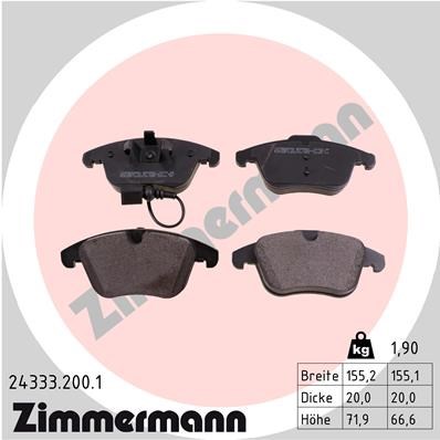 Volkswagen Tiguan Ön Balata ZIMMERMANN