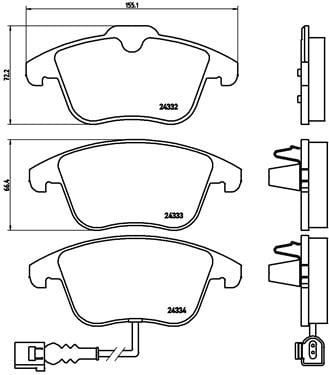 Volkswagen Tiguan Ön Balata BREMBO