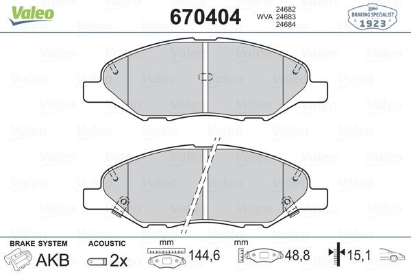 Nissan Tiida / Versa / March Ön Balata VALEO