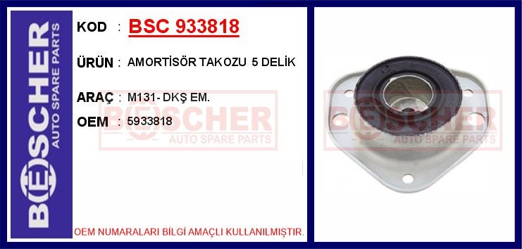 Tofaş 131 Amortisör Takozu 5 Delik BESCHER