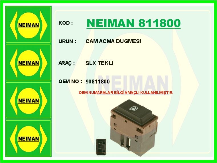Tofaş Şahin SLX Cam Açma Düğmesi Tekli BESCHER