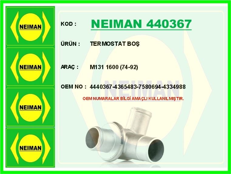 Tofaş M131 1600 Termostat Boş BESCHER