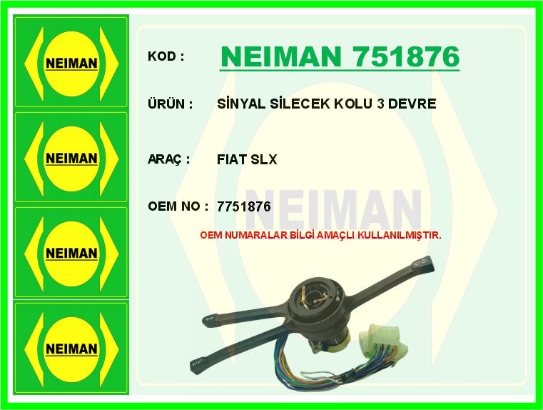 Tofaş M131 SLX Sinyal Silecek Kolu 3 Devre BESCHER