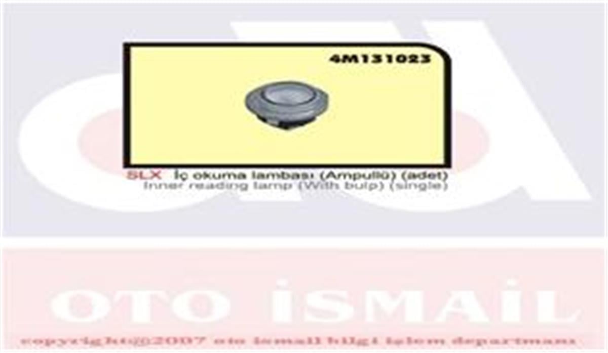 Tofaş Şahin Kartal Doğan İç Okuma Lambası 4394678