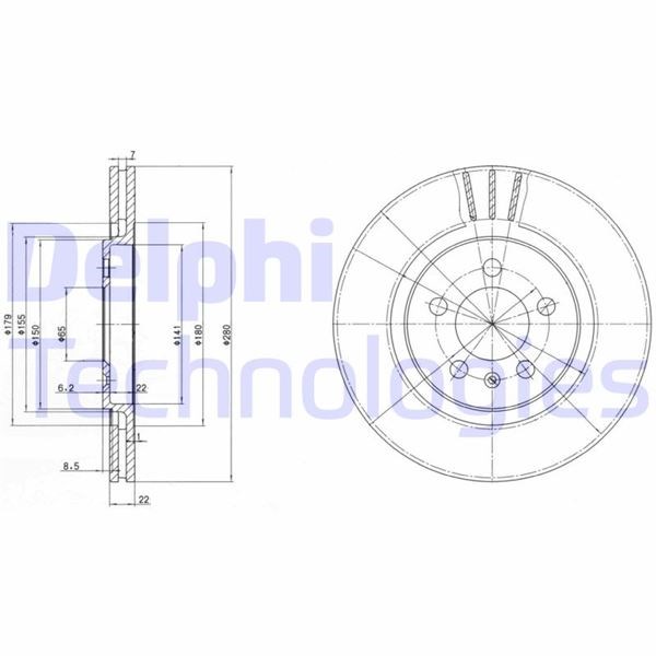 Seat Toledo Ön Fren Diski Delikli DELPHI