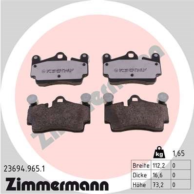 Volkswagen Touareg Arka Balata 112x73 ZIMMERMANN