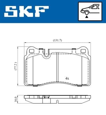 Volkswagen Touareg Audi TT Range Rover III Sport Ön Balata SKF