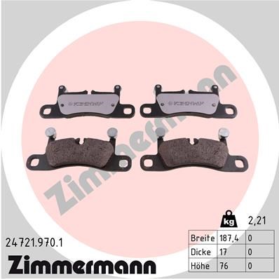 Volkswagen Touareg Arka Fren Balatası ZIMMERMANN