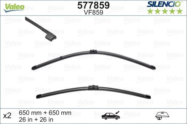 Volkswagen Touareg I Porsche Ön Silecek Süpürge Takımı 650 650 mm VALEO