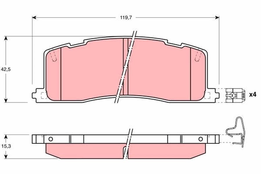 Toyota Estima Emina / Lucida Previa I Tarago Arka Aks Disk Balata TRW