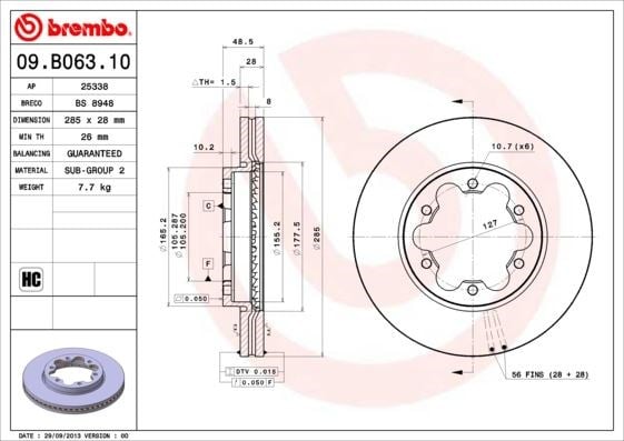 Toyota Ön Fren Diski [Standart] BREMBO