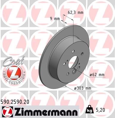 Toyota RAV4 Arka Fren Diski Dolu Tip 303mm ZIMMERMANN