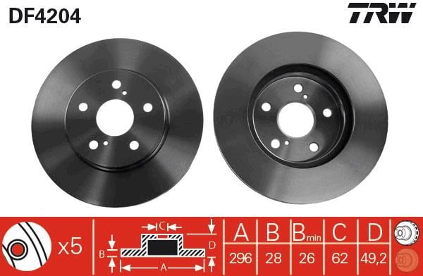 Lexus ES RX Toyota Alphard Camry Harrier Highlander Previa Windom Ön Aks... TRW