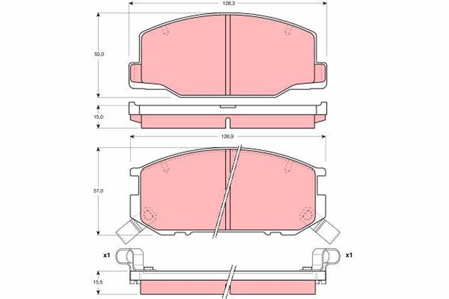 Toyota Previa I Tarago Town Ace Ön Aks Disk Balata TRW