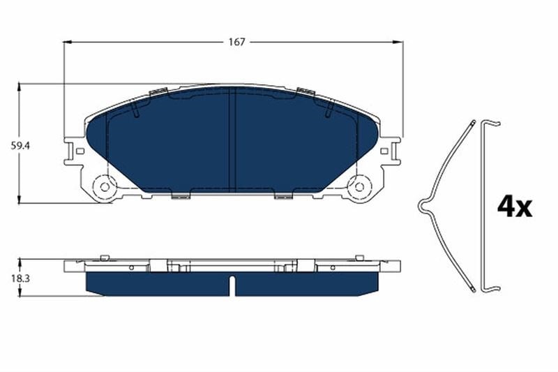 Lexus NX Ön Disk Balata Elektrikli Araçlar İçin TRW