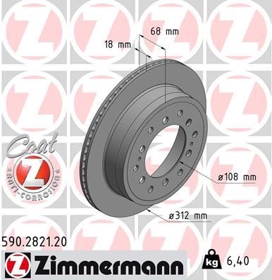 Toyota Land Cruiser 150 Arka Fren Aynası Havalı 312mm ZIMMERMANN