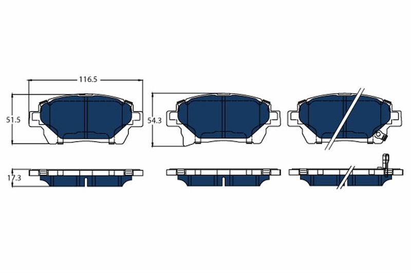 Toyota Prius Ön Disk Balata Elektrikli Araçlar İçin TRW