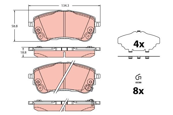 Toyota Corolla Commercial E21 Ön Disk Balata TRW