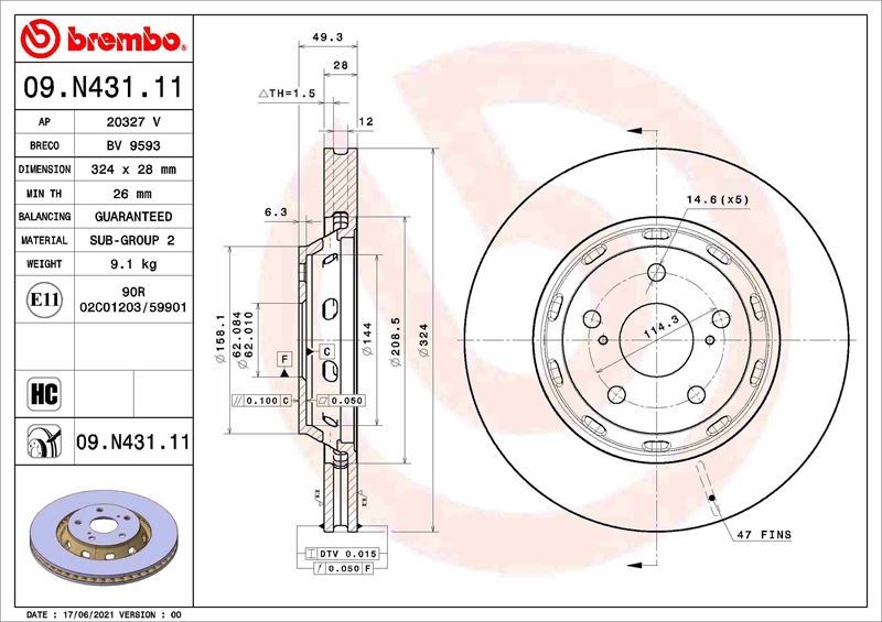 Toyota Venza V1 Fren Diski BREMBO
