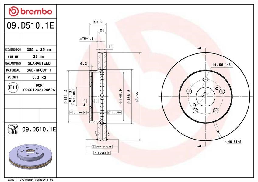 Toyota Prius PHV Disk-Balata Kiti BREMBO