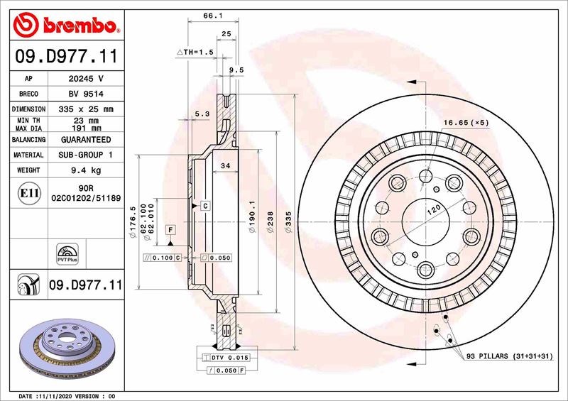 Lexus LS F5 Ön Fren Diski BREMBO
