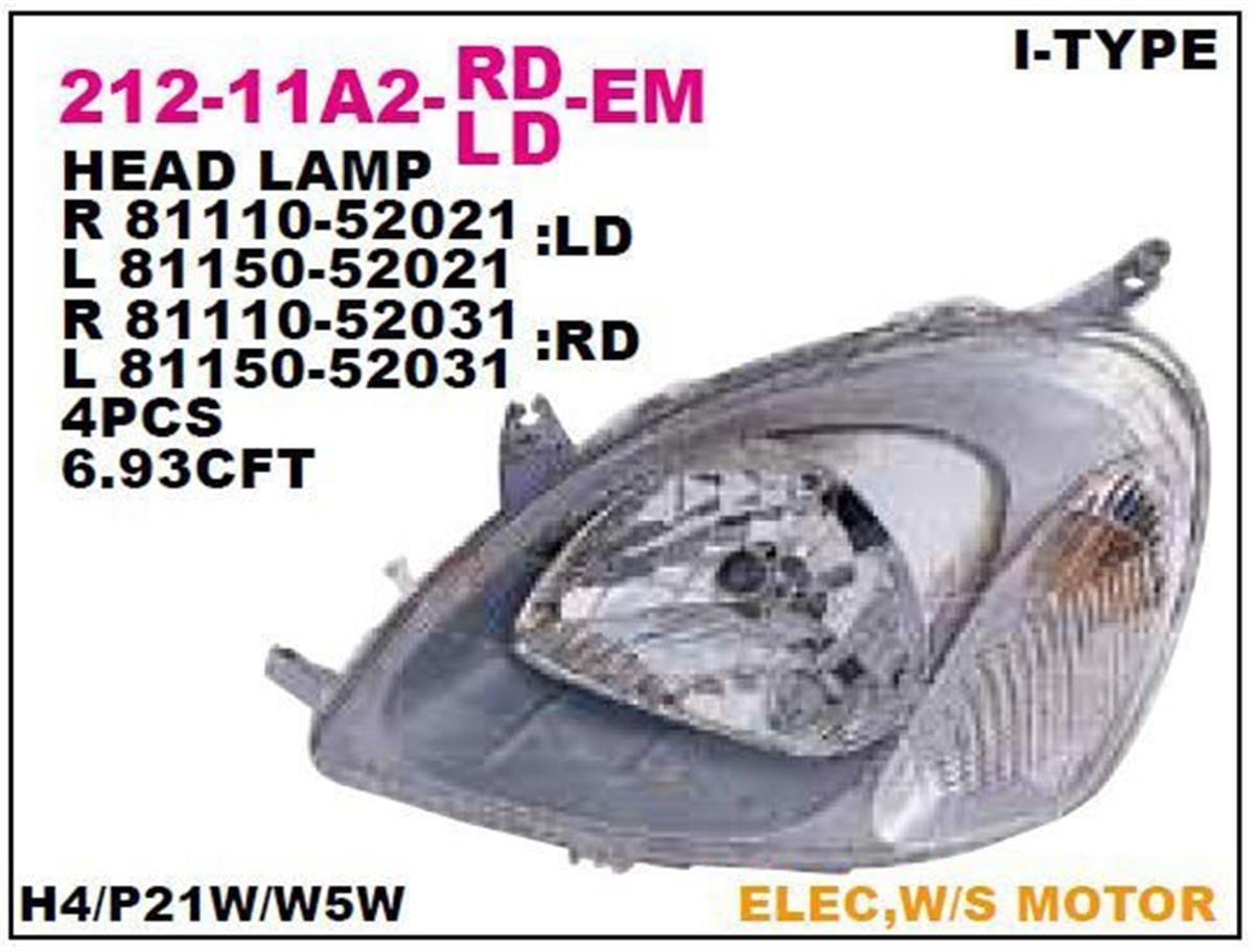 Depo Benzinli 99-02 Model Sol Yarım Far - Depo 81150