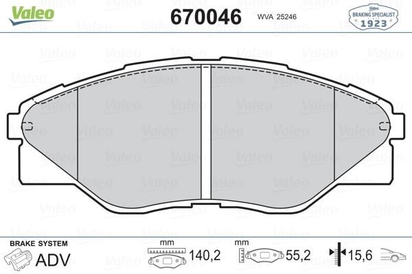 Toyota Hilux Vigo Ön Fren Balata 2.5L VALEO