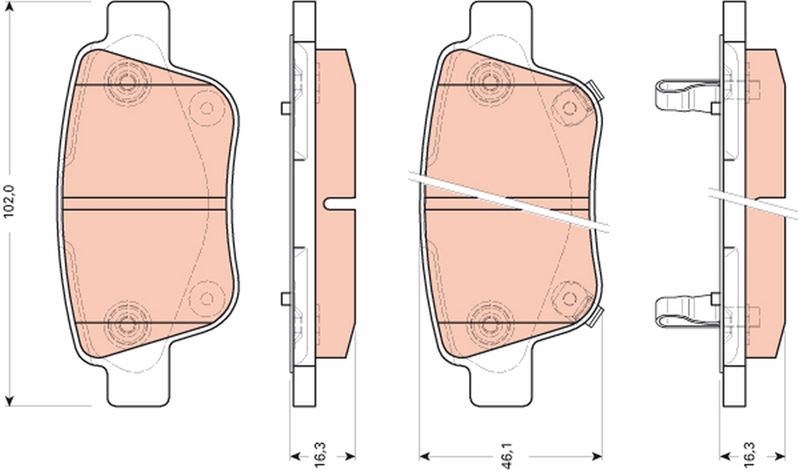 Toyota Alphard II Arka Disk Fren Balatası TRW