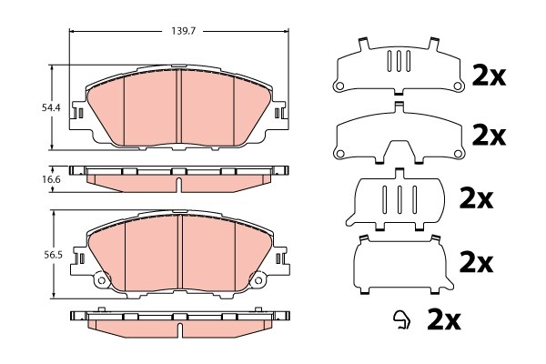 Toyota Corolla Estate Ön Aks Disk Balata TRW