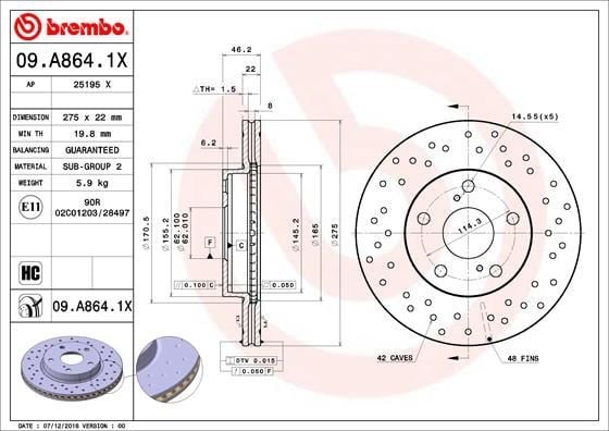 Toyota Ön Fren Diski XTRA BREMBO