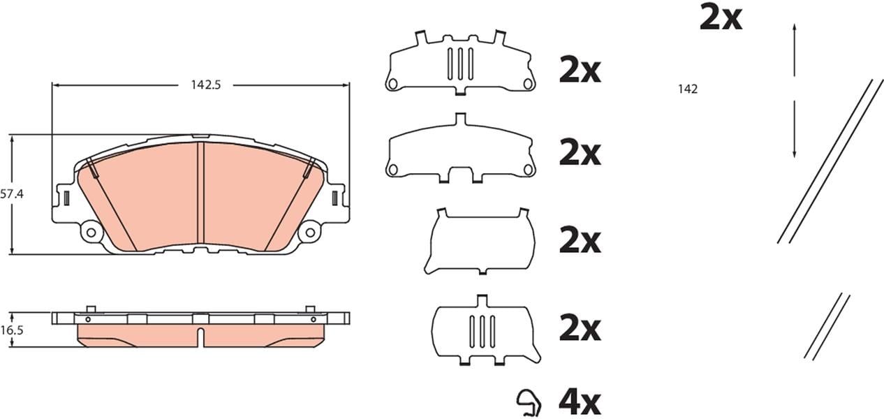 Lexus ES Ön Aks Disk Balata TRW