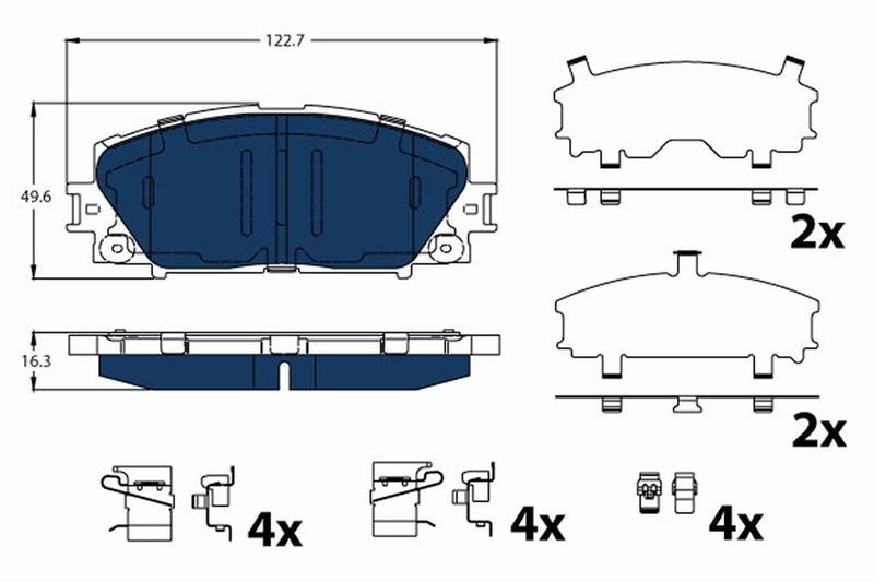 Lexus CT Ön Disk Balata Elektrikli Araçlar İçin TRW