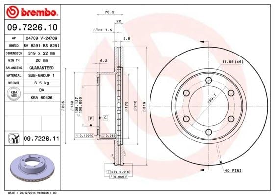 Toyota Ön Fren Diski UV Kaplamalı BREMBO