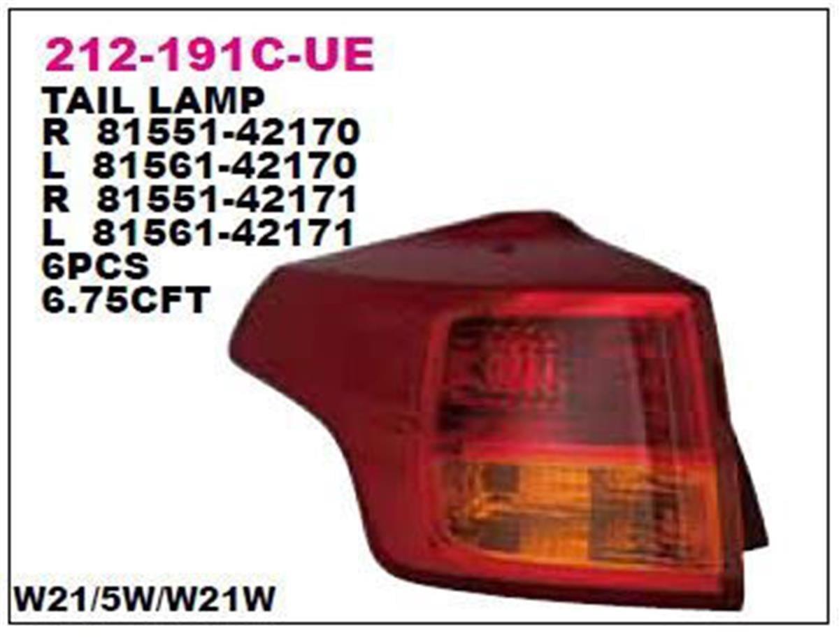 Toyota Rav4 Sağ Stop Lambası Dış (2013-2015) Depo 81551